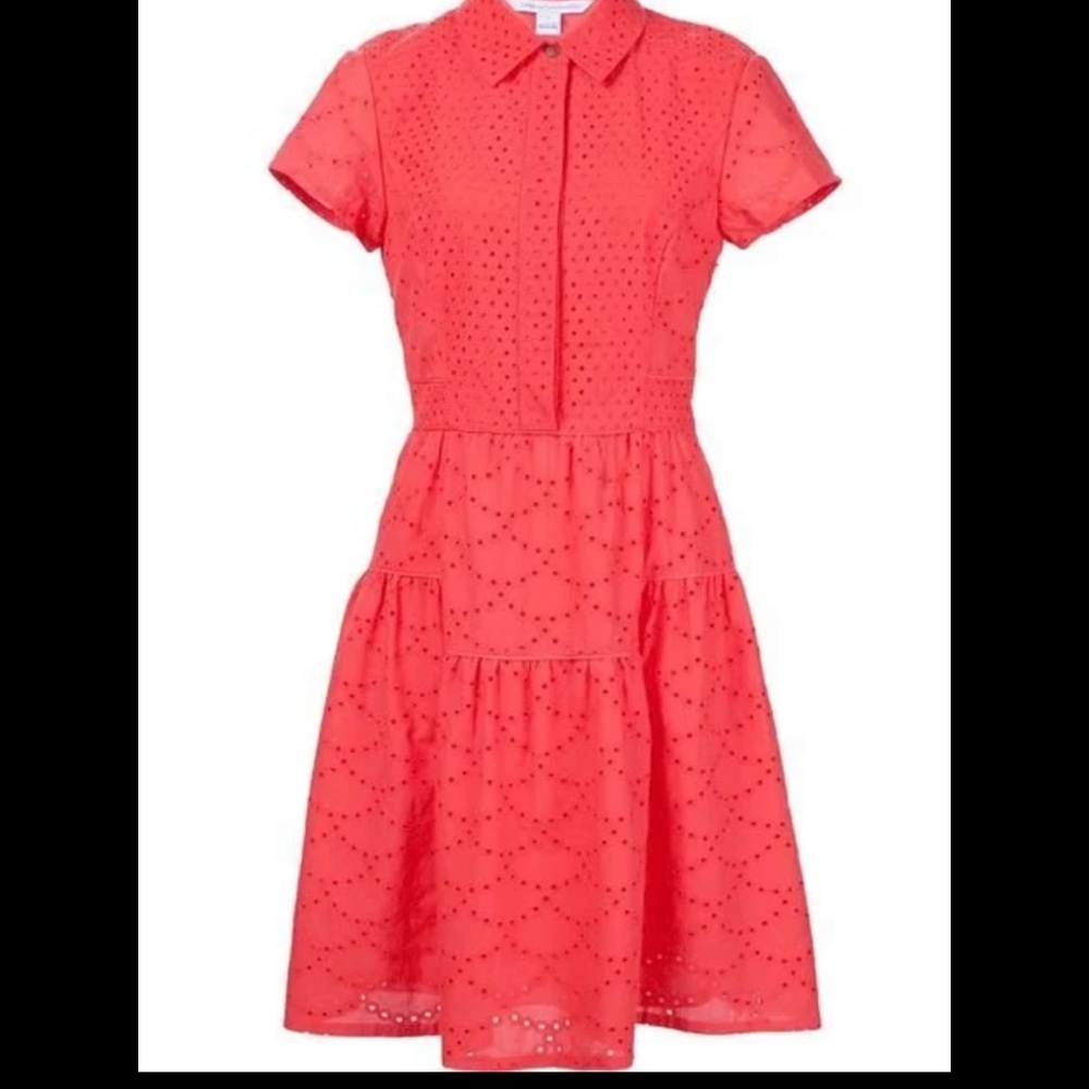 NWT DVF Diane Von Furstenberg Skylar Eyelet dress 12 $398